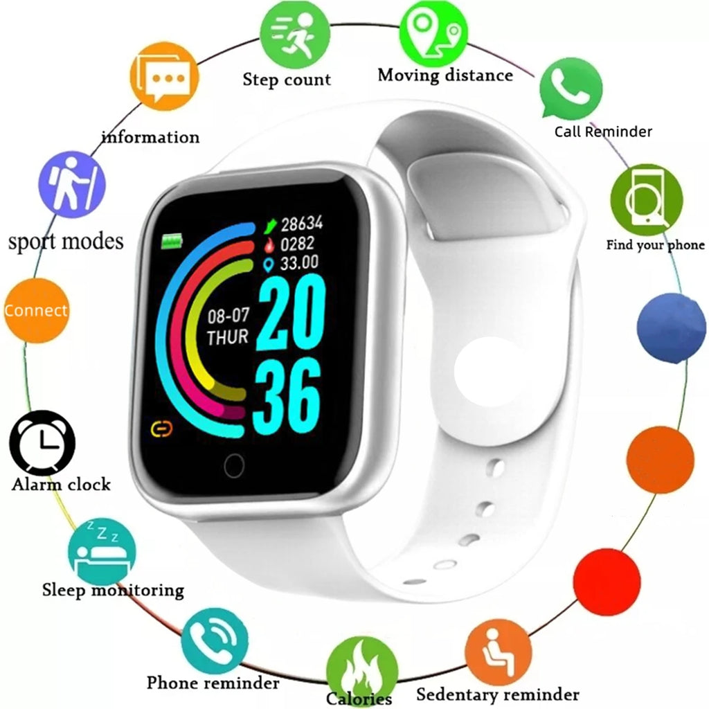 Unisex Smartwatch with Fitness Tracker & Message Alerts
