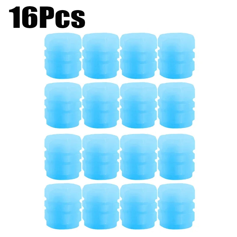 Fluorescent Night-Glowing Car & Bike Tire Valve Caps