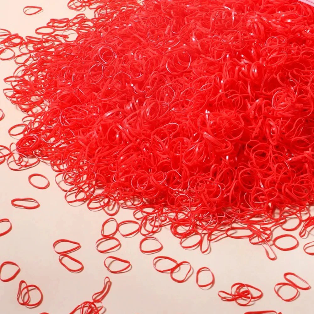 Bulk Colorful Disposable Elastic Hair Ties Set