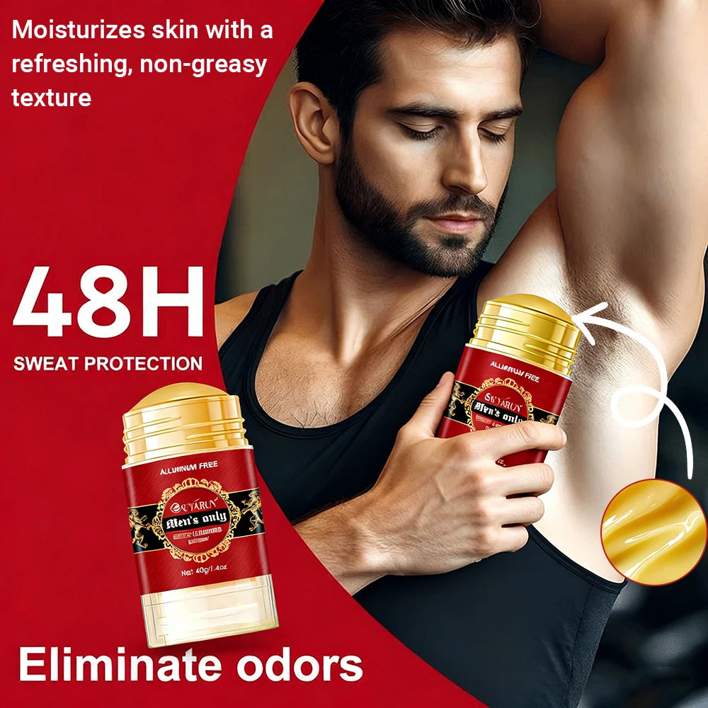 Men's Natural Deodorant Stick for Full Body Odor Protection, 48H Freshness, Sensitive Skin Safe, Travel-Friendly.