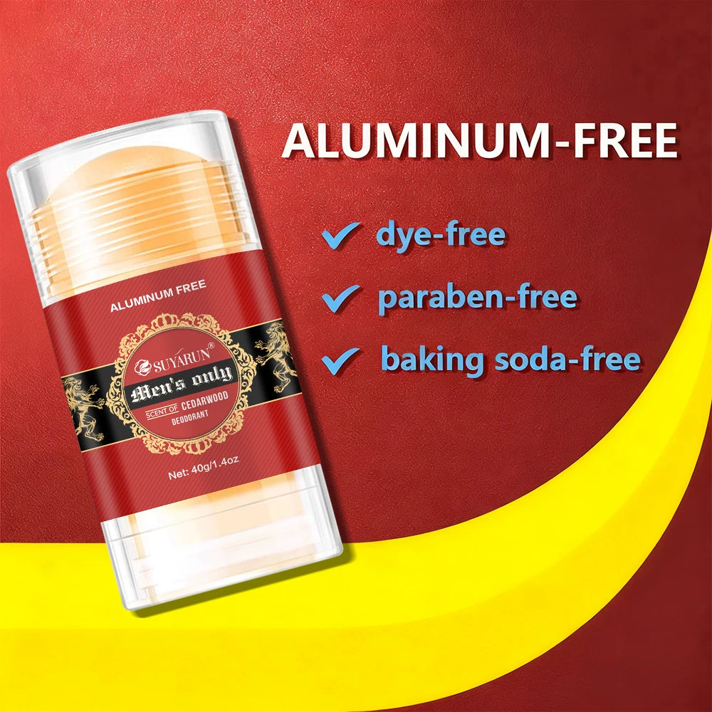 Men's Natural Deodorant Stick for Full Body Odor Protection, 48H Freshness, Sensitive Skin Safe, Travel-Friendly.