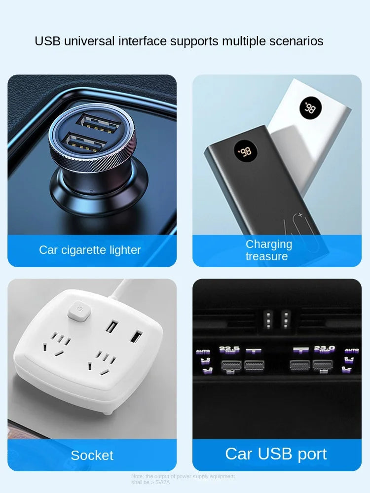 Car Fan  3-speed Car Seat Back Cooling Fan USB Charge Dual Head Fan 360 Degree Rotation Neck Cooler for Summer Car Accessories
