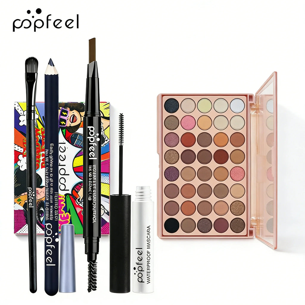 Makeup Set, 40-Shade Eyeshadow Palette with Eyebrow Pencil, Perfect for Beginners, Ideal Gift for Lover, Family & Fr