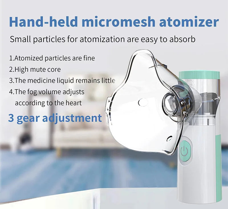 Portable Silent Mesh Nebulizer & Handheld Inhaler