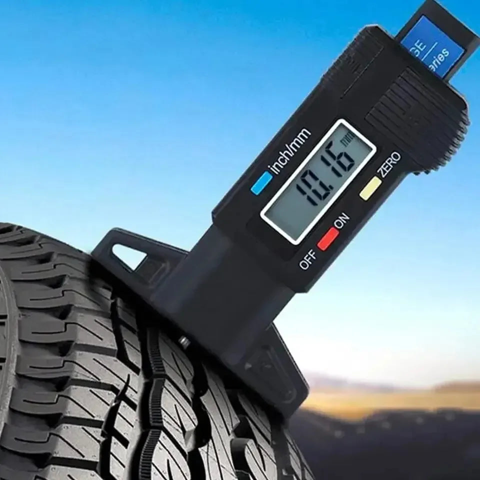 Digital Tire Tread Depth Gauge – LCD Caliper Measuring Tool