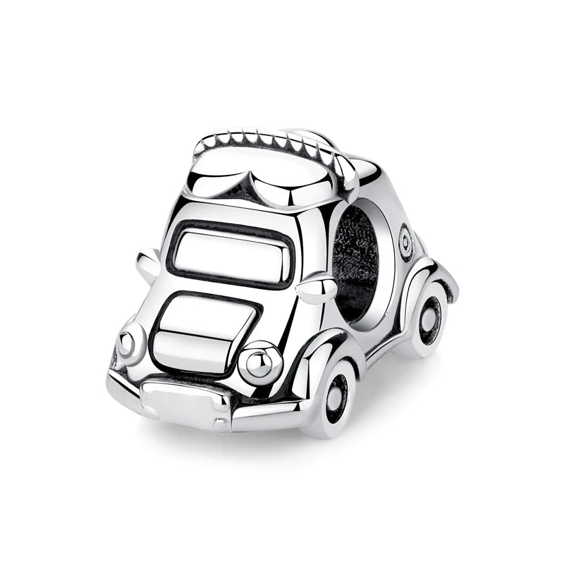 Original 925 Sterling Silver Charms Love Travel London Bus Suitcase Paris Beads Fit Brand Bracelets Necklaces Women DIY Jewelry