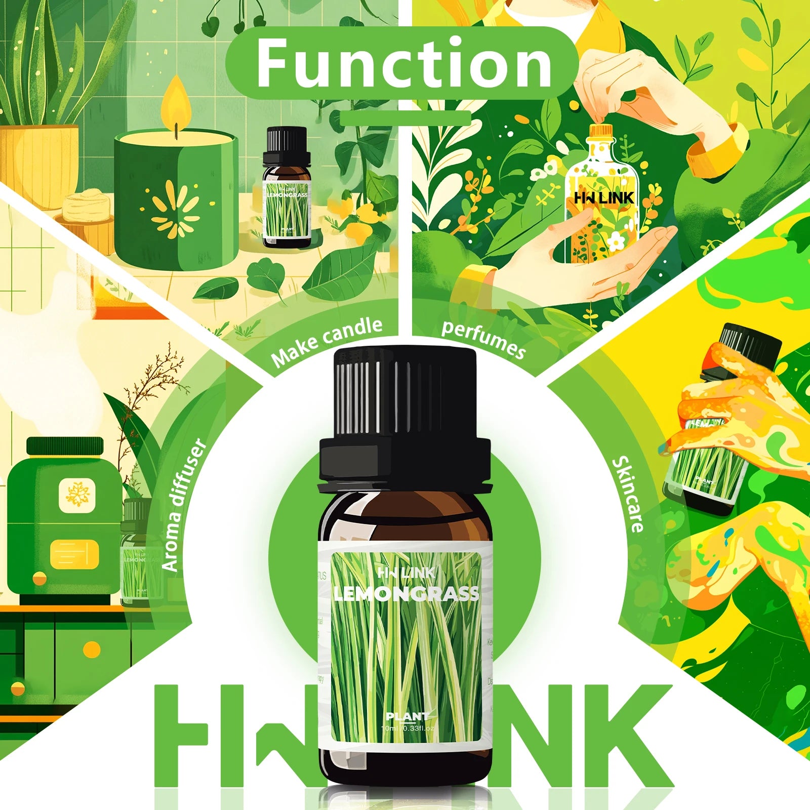 Lemongrass Essential Oils Citronella Essential Oil A Must-Have for Outdoor Hiking in Summer 10ml For Aromatherapy Diffusers