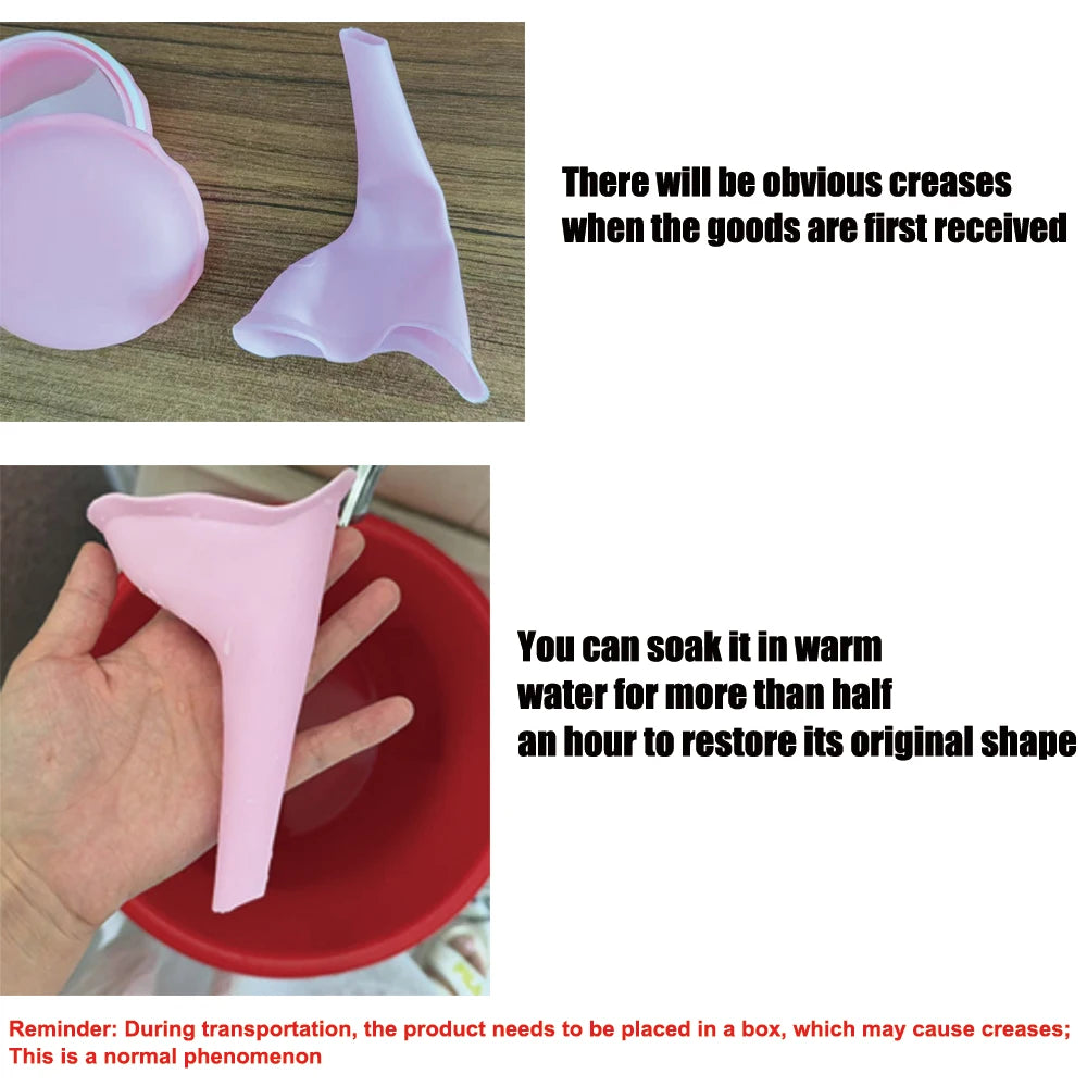 Women Urinal Outdoor Travel Camping Urinal Funnel Portable Female Urinal Urination Device with Box