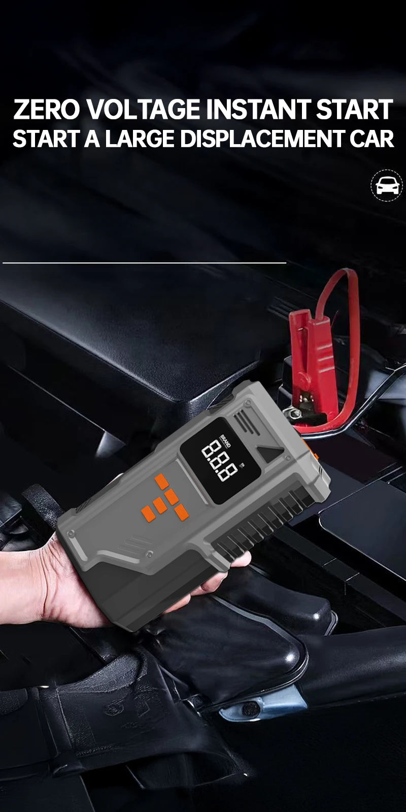 All-in-One Car Jump Starter & Tire Inflator – 12V Emergency Power Bank, -40°C Rated