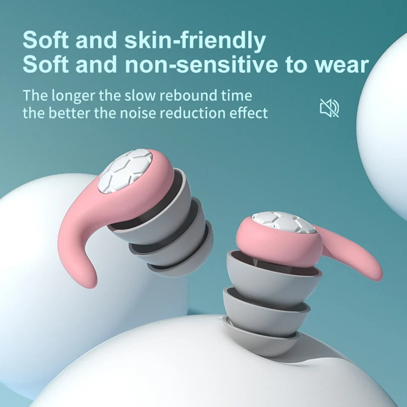 Noise-Reduction Soft Silicone Sleeping Earplugs