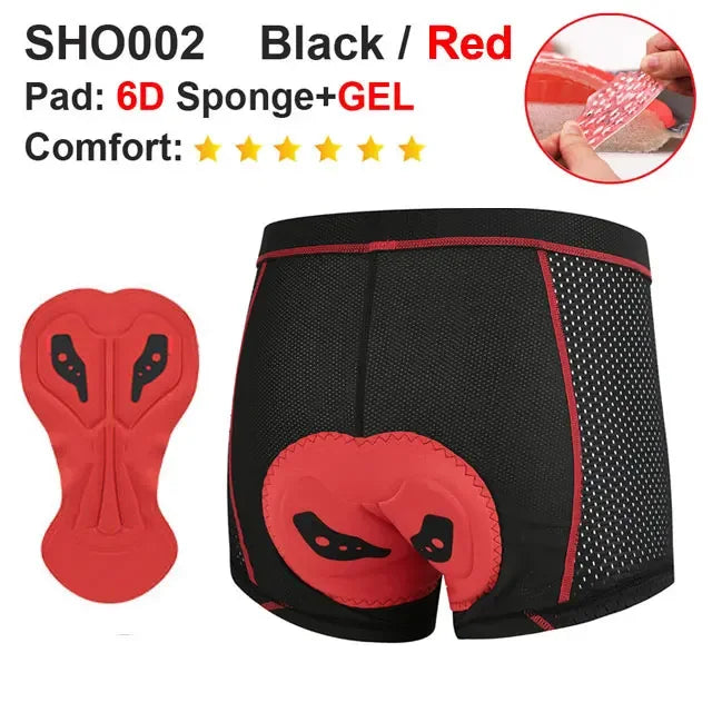 Breathable Cycling Underwear Cycling Shorts  5D Gel Pad Shockproof Bicycle Underpant MTB Road Bike Underwear Man Shorts