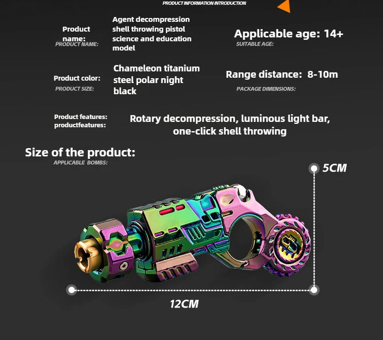 Shell-Ejecting Alloy Toy Pistol & Fidget Spinner Desk Gadget | Free Shipping | Trend Pixel Store