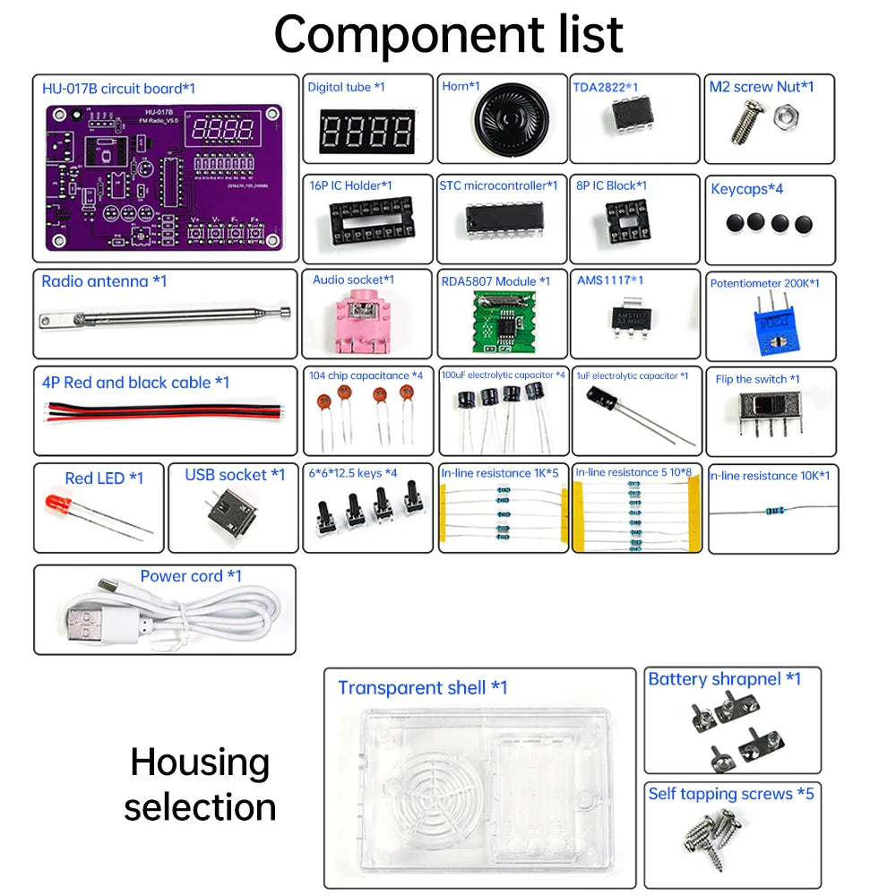 DIY FM Radio Electronic Soldering Kit (87-108MHz)