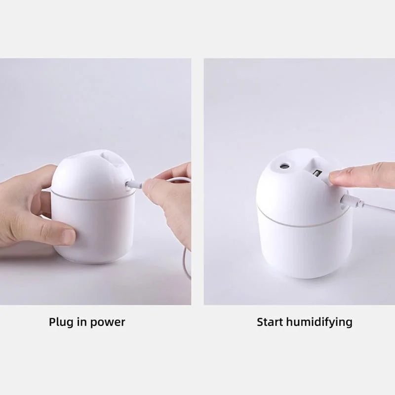 250ml USB Mini Ultrasonic Air Humidifier & Diffuser