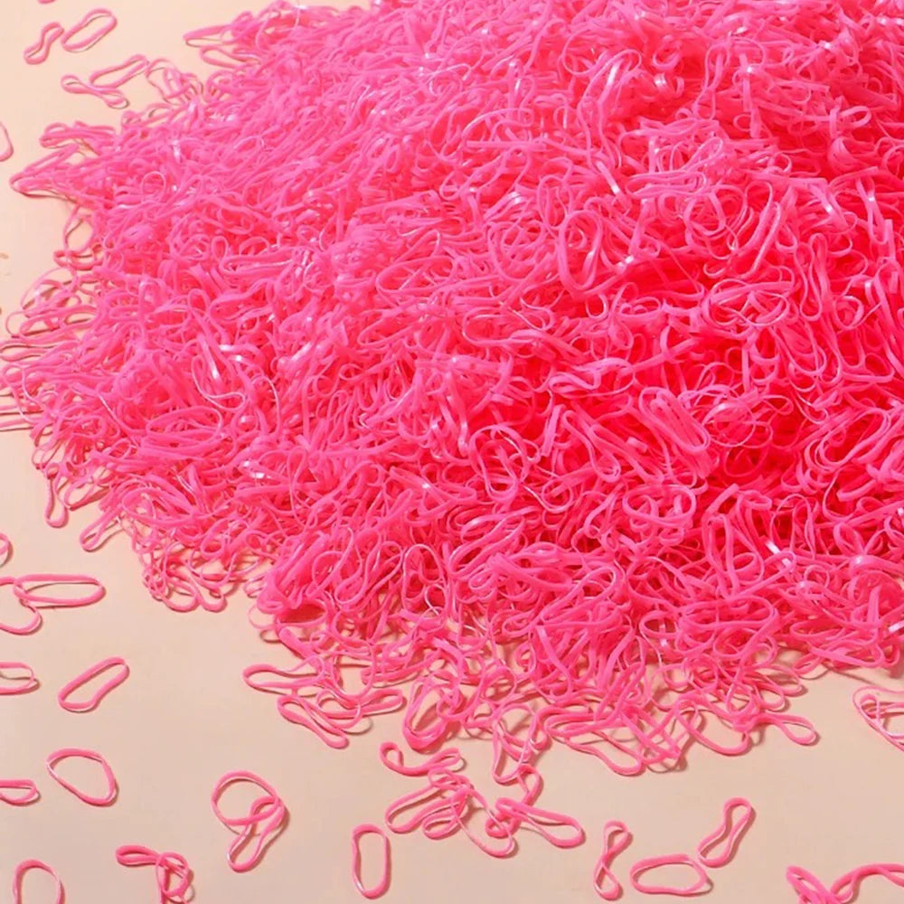 Bulk Colorful Disposable Elastic Hair Ties Set