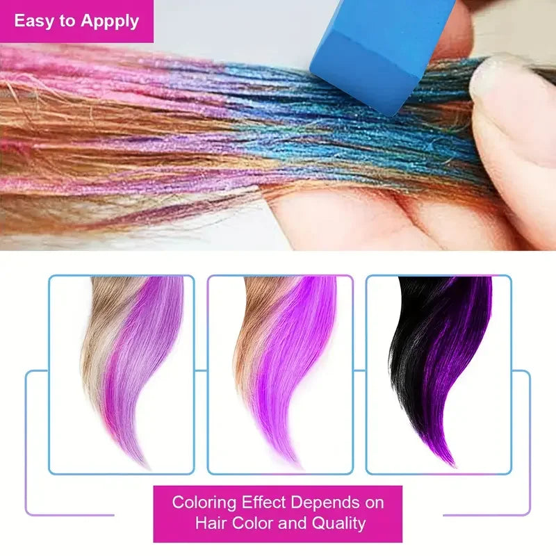 12-Color Temporary Hair Chalk Paint Set