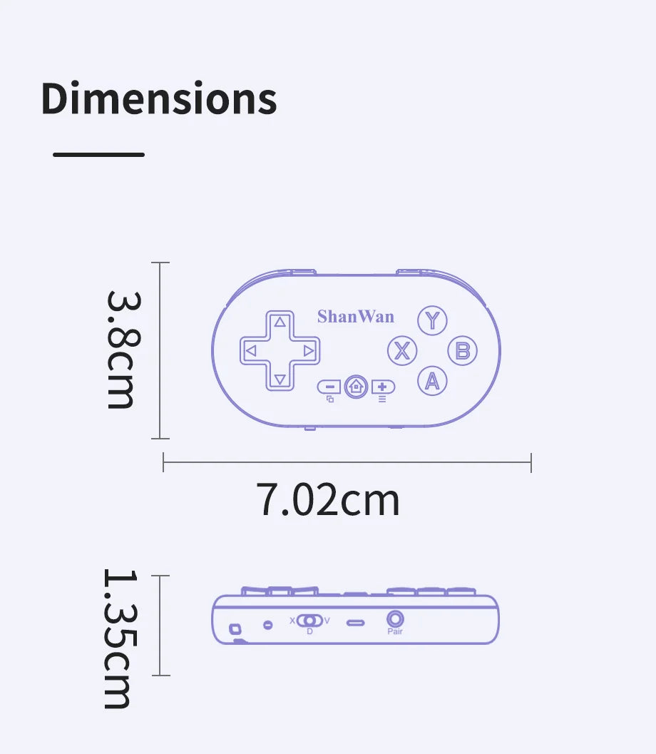 Mini game controller handheld game console portable pocket controller