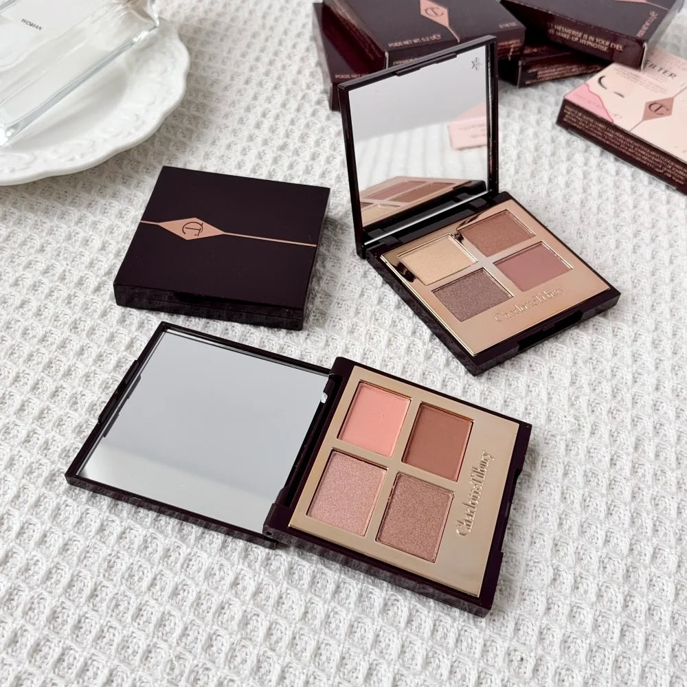 4Pan Velvet&9Pan Silk Shimmer Eyeshadow&Cream Blush Dewy Long Lasting Buildable Blendable Natural Glow Makeup