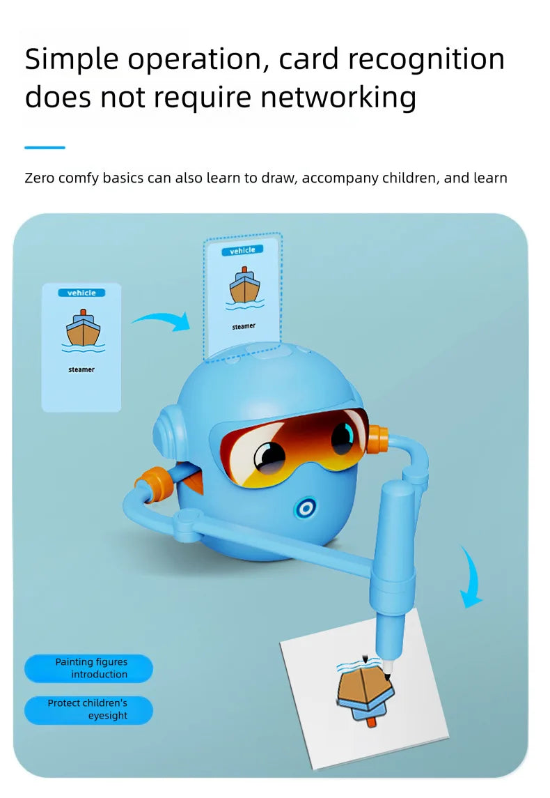 Kids Intelligent Drawing Robot – Educational STEM Toy for Boys & Girls Ages 3–12 | CE Certified