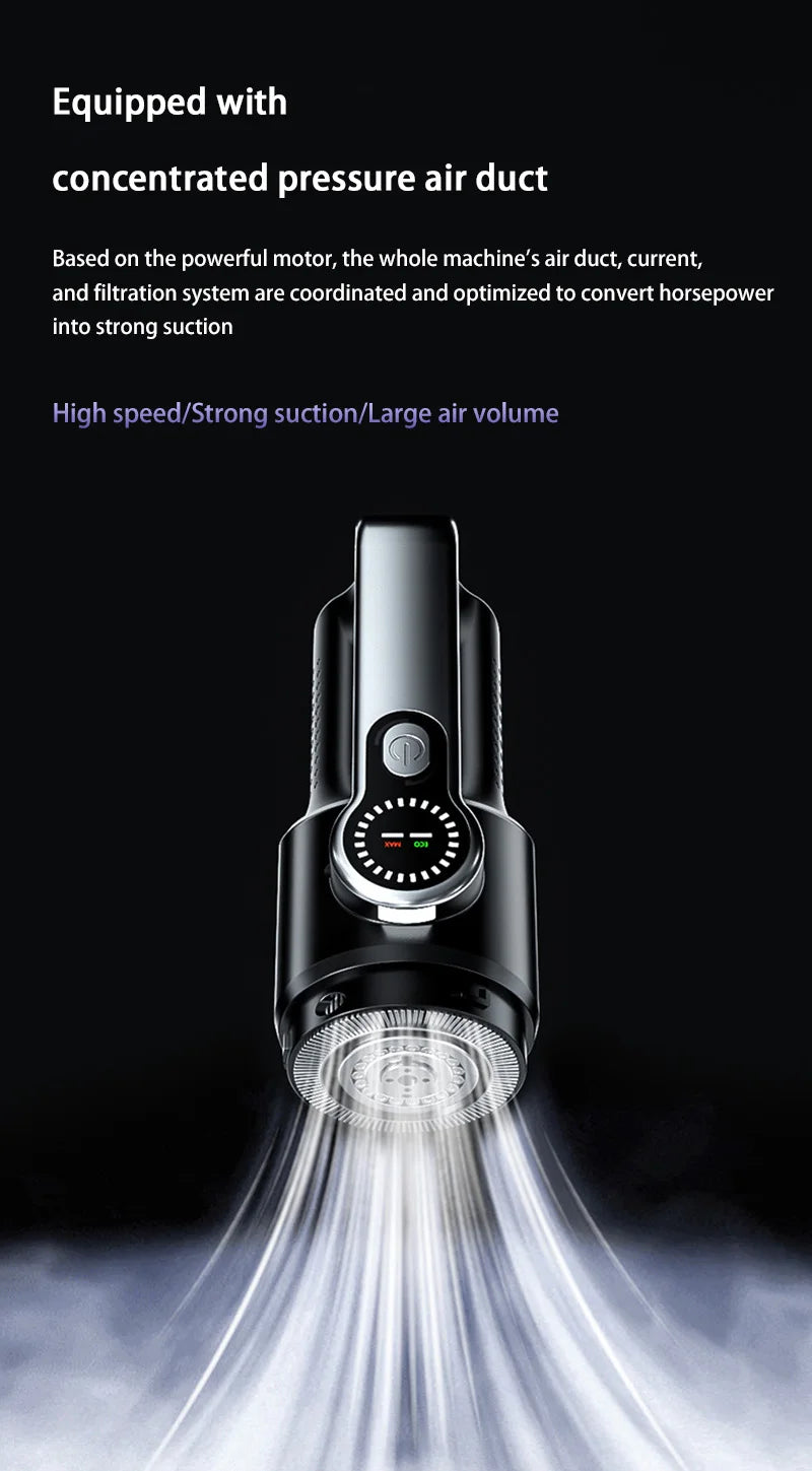 Wireless Car Vacuum Cleaner – 17000Pa Handheld Cordless Vacuum with One-Button Dust Dump