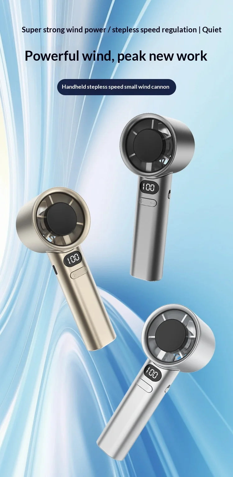Portable Handheld Fan USB Rechargeable High-Speed Electric Cooling Fan for Personal Use