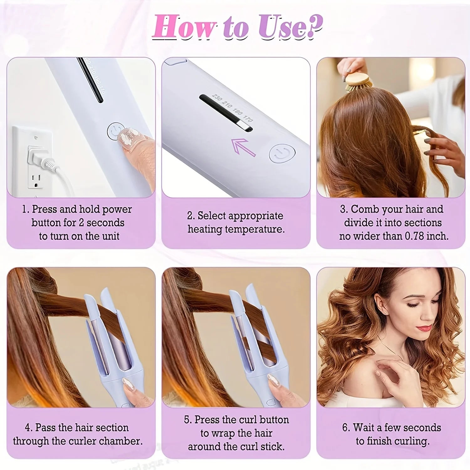 Professional 32mm Automatic Rotating Ceramic Hair Curler