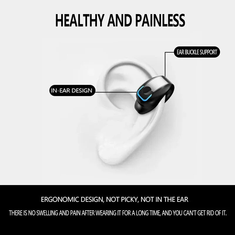 Wireless Bone Conduction Ear-Clip Bluetooth Headphones