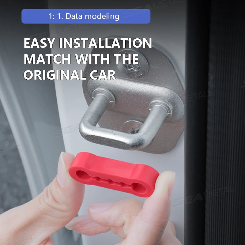 Car Door Shock Absorber & Buckle Pad – Soundproof Anti-Vibration Damper Kit