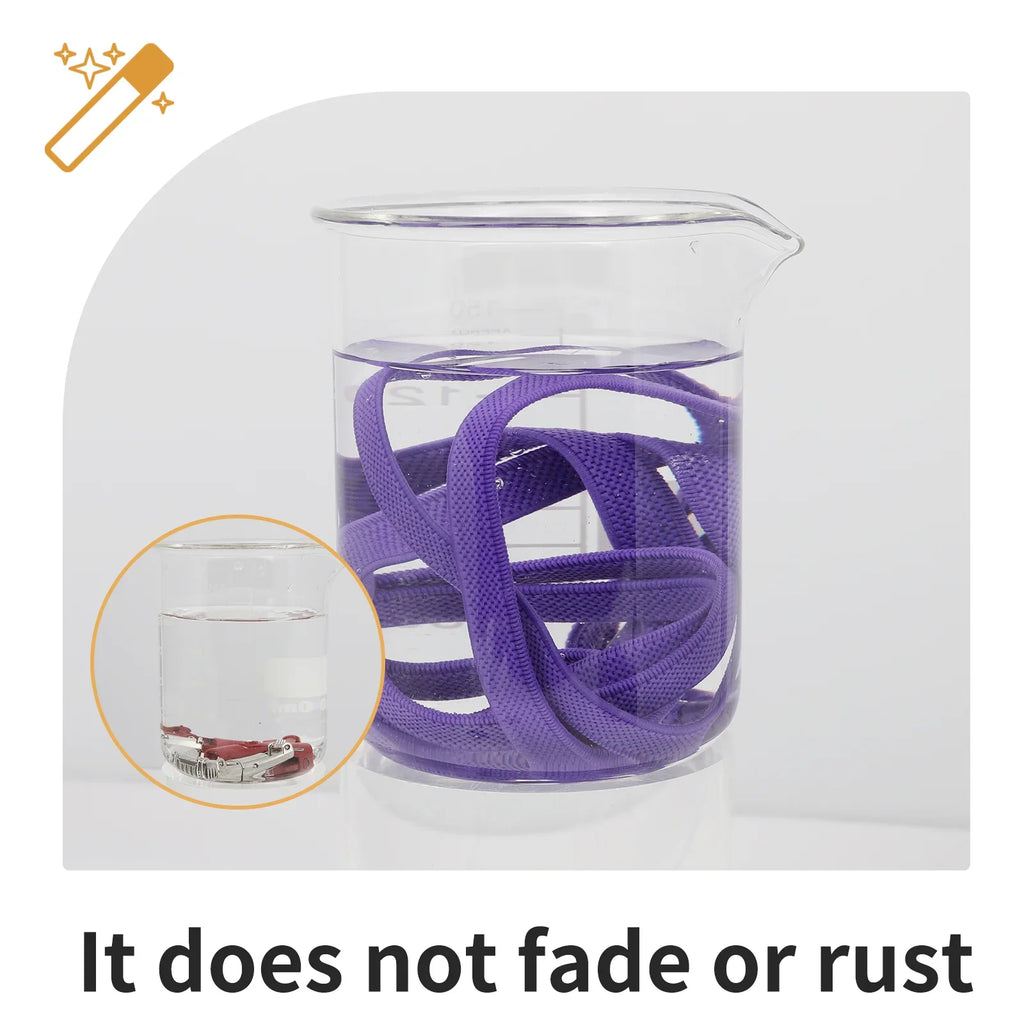 Widened Flat No-Tie Elastic Shoelaces with Press Lock