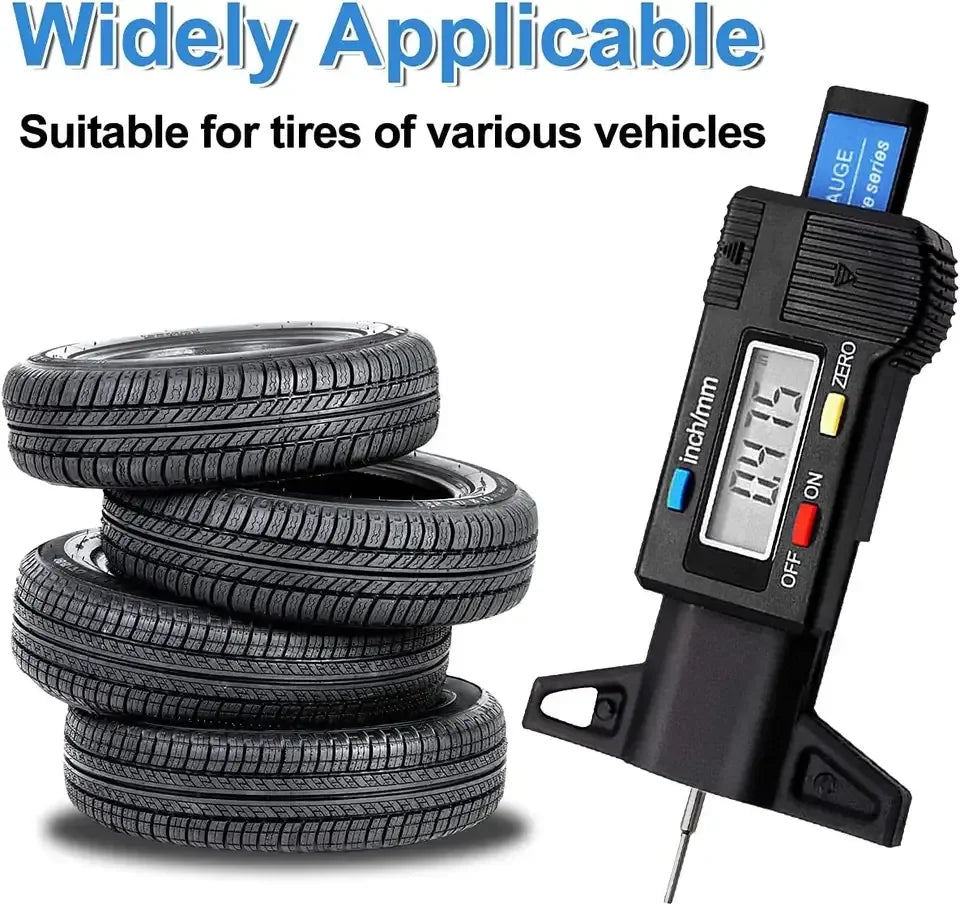 Digital Tire Tread Depth Gauge – LCD Caliper Measuring Tool