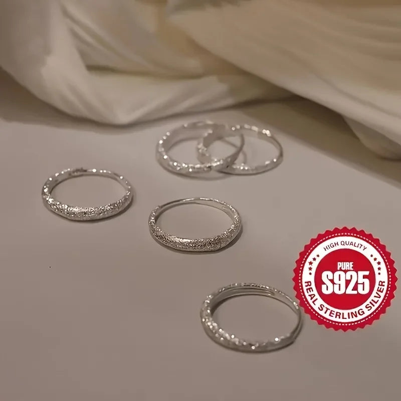Pure Silvery Earrings For Women Frosted Sparkling Starry Circle Earrings  Valentine's Day Mother's Day Jewelry Gifts