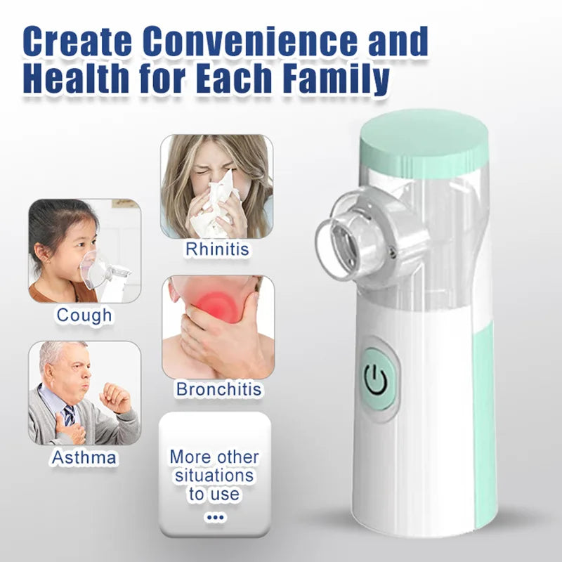 Portable Silent Mesh Nebulizer & Handheld Inhaler