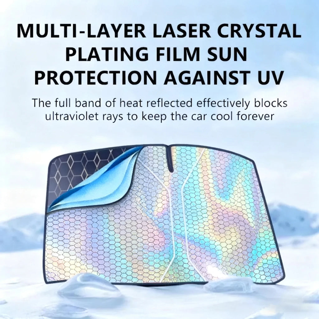 5-Layer Sun Shade – Foldable UV-Reflective Front Window Cover