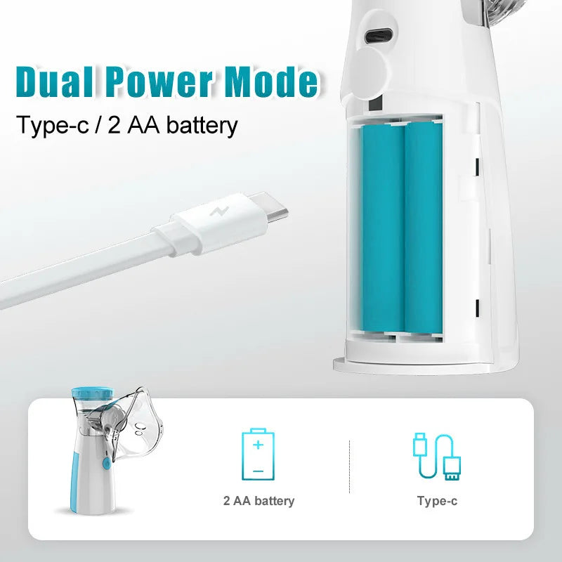 Portable Silent Mesh Nebulizer & Handheld Inhaler