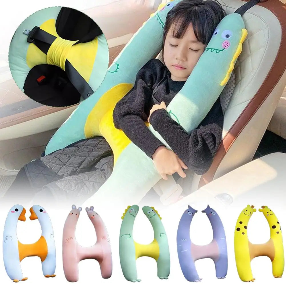 Car Child Neck Protection Pillow Child Car Sleeping Head Support Head Pillow PP Cotton Comfortable Body H Shape Travel Neck Rest