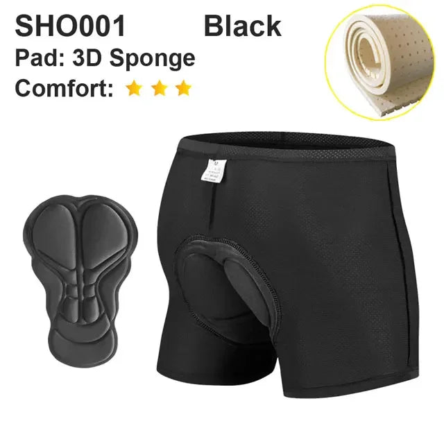 Breathable Cycling Underwear Cycling Shorts  5D Gel Pad Shockproof Bicycle Underpant MTB Road Bike Underwear Man Shorts