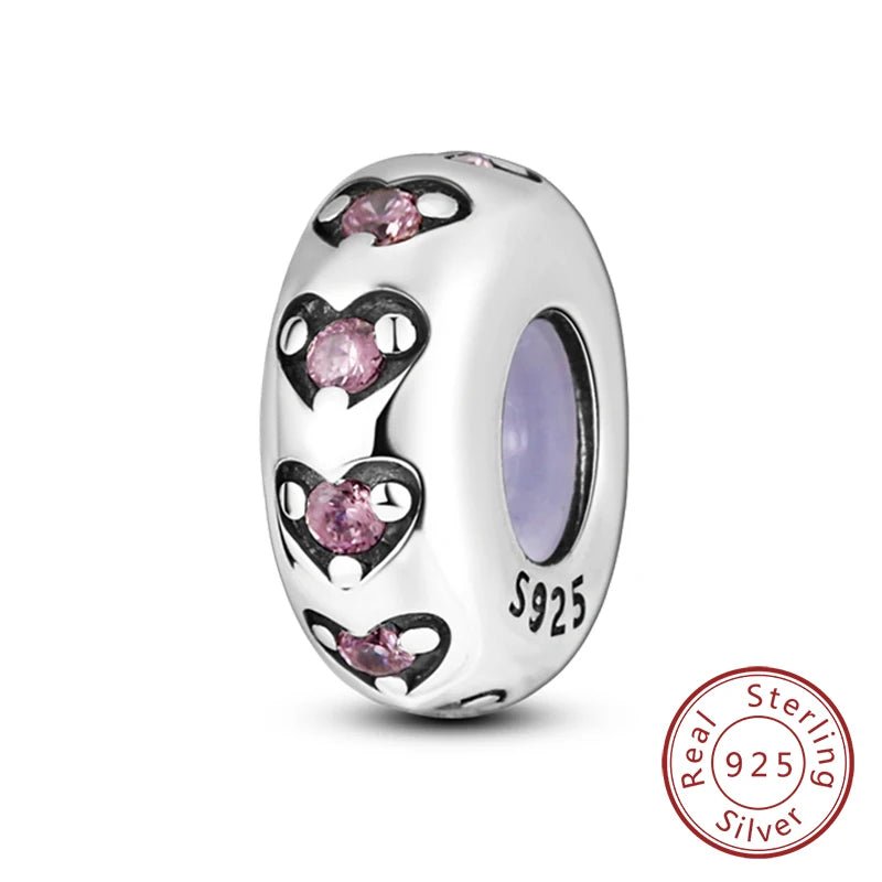 925 Sterling Silve Charms Beads Forever Love Heart Sister Family Life Charms Dangle For Bracelet Woman Jewelry Gifts