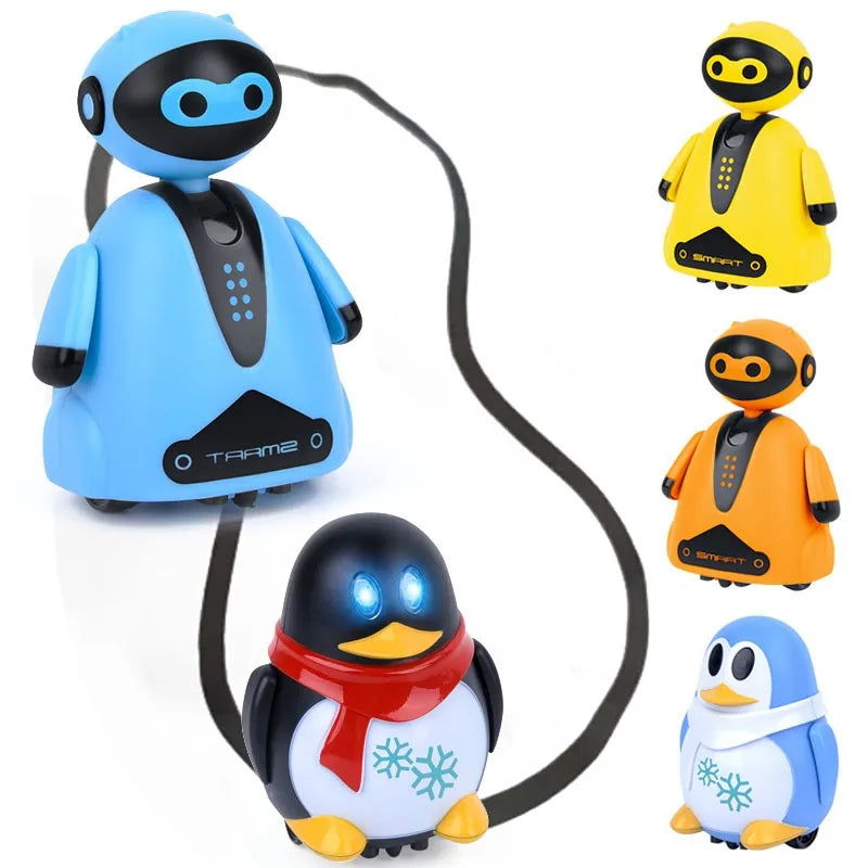 Draw Lines Follow Robot Toy Creative Inductive Electric Car Follow Any Line You Draw Robot Penguin Toy Educational Toy Kid Gifts