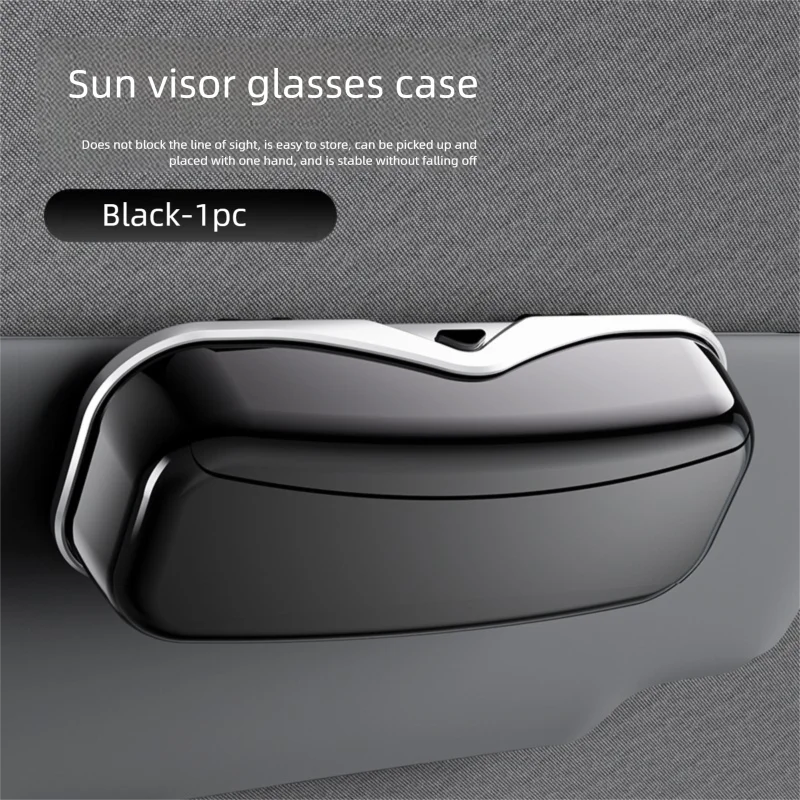 Multifunction Car Glasses Box Portable Car Sunglasses Holder Car Driving Glasses Holder Eyeglass Case Sun Visor Glasses Storage