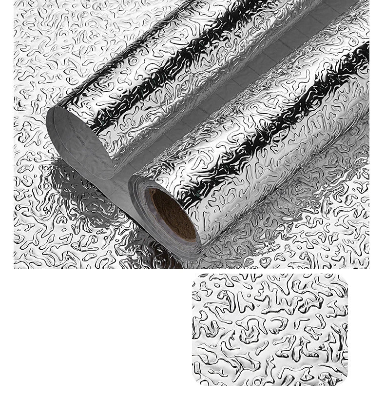 Kitchen High Temperature Resistant Wall Stickers Oil Resistant Stickers Waterproof And Cabinets Stoves Aluminum Foil Paper