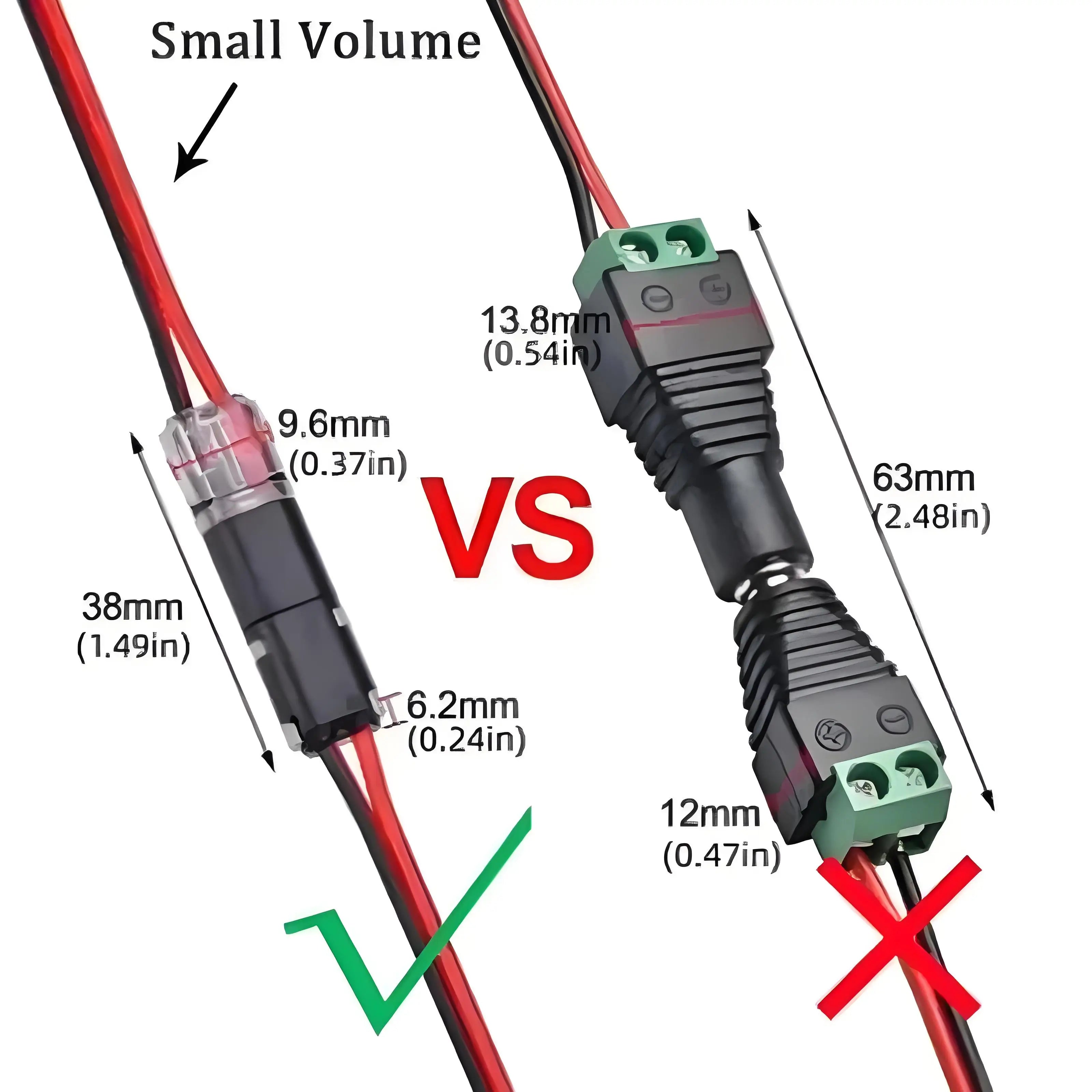 Universal 2-Pin Waterproof Electrical Wire Connector Kit