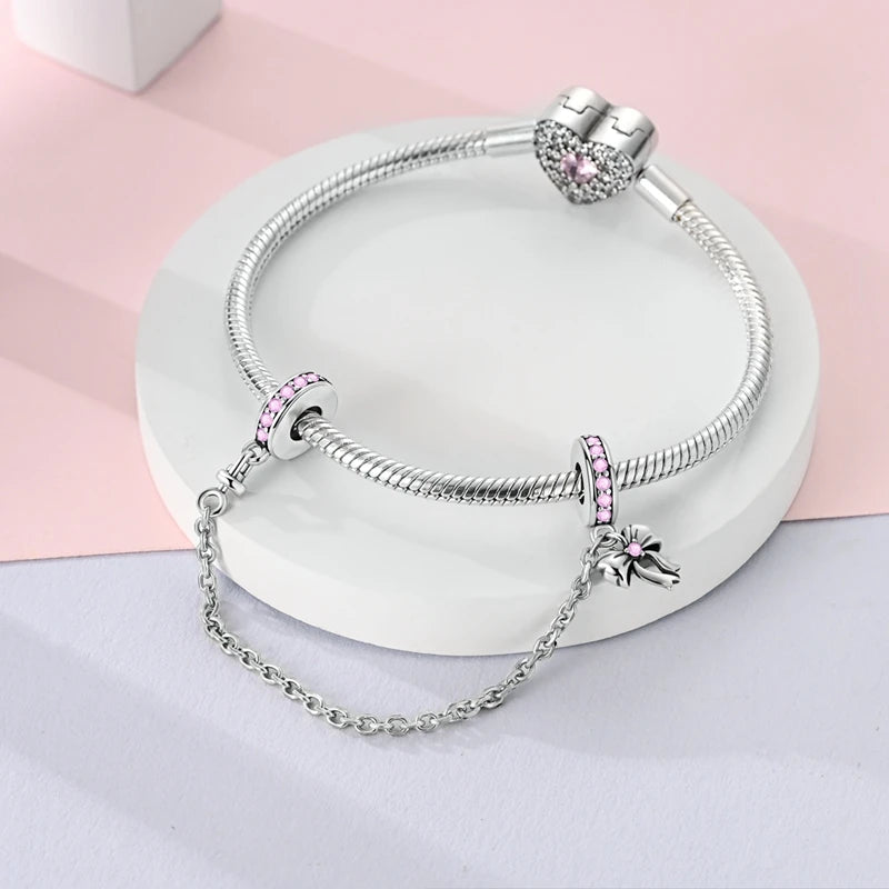 925 Sterling Silve Charms Beads Forever Love Heart Sister Family Life Charms Dangle For Bracelet Woman Jewelry Gifts