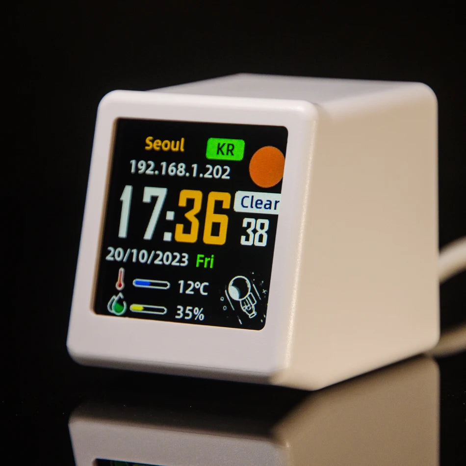 Mini Smart WiFi Desktop Digital Weather Station & Clock