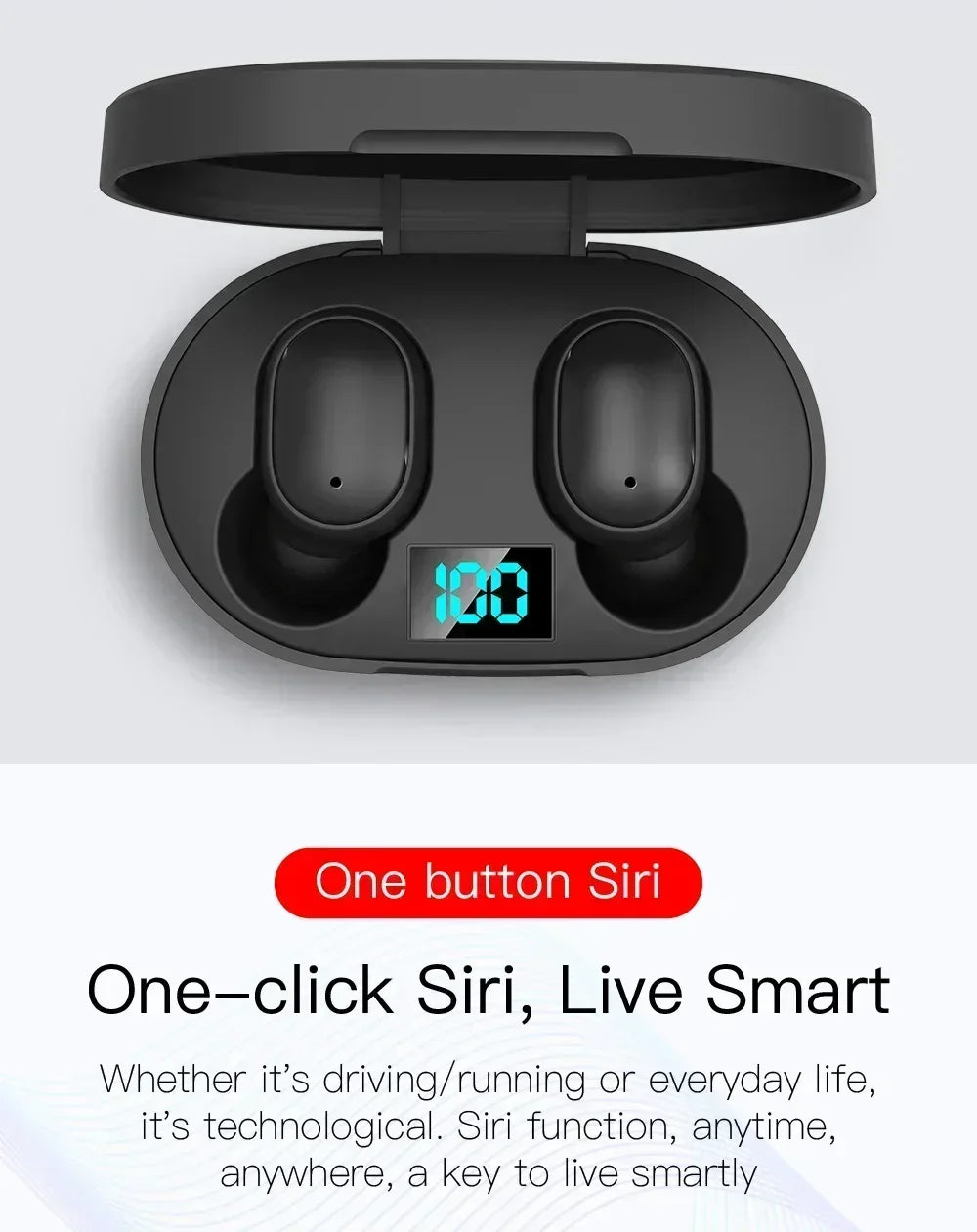 E6S TWS Wireless Bluetooth Earbuds with Smart Microphone