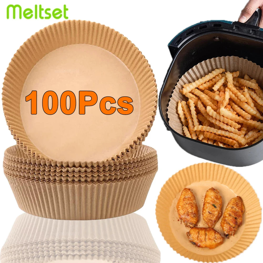 Round Non-Stick Air Fryer Disposable Paper Liners