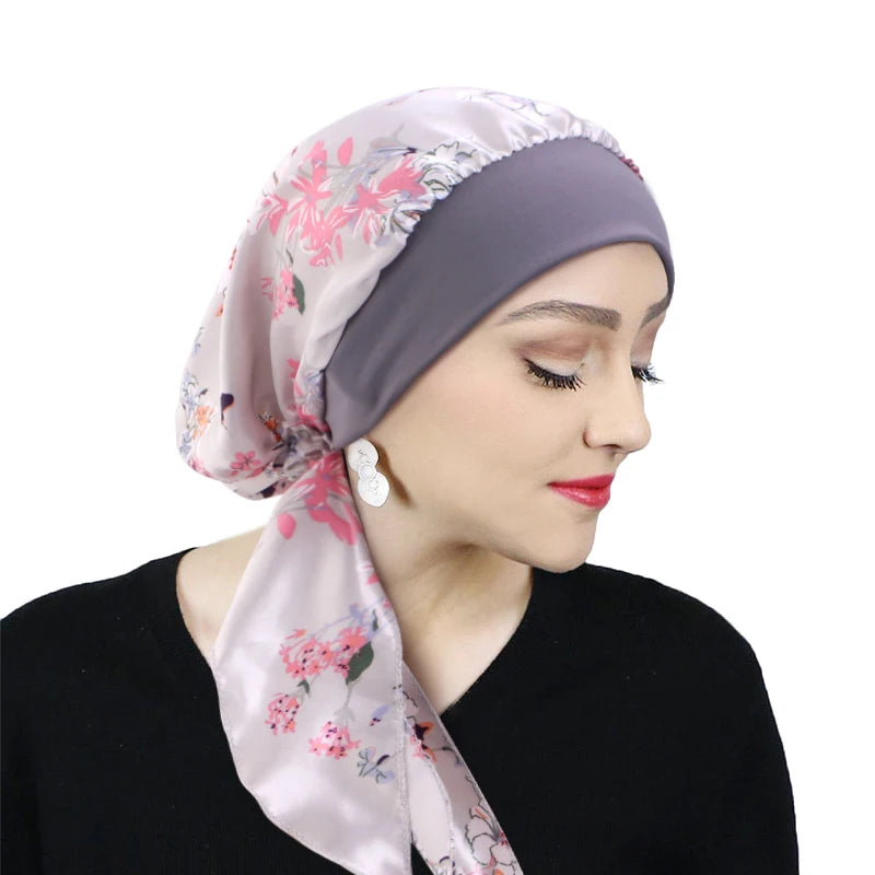Headscarf Women Elastic Muslim Female Turban Cancer Chemo Hat Hair Loss Cover Head Wrap Headwear Stretch Bandana