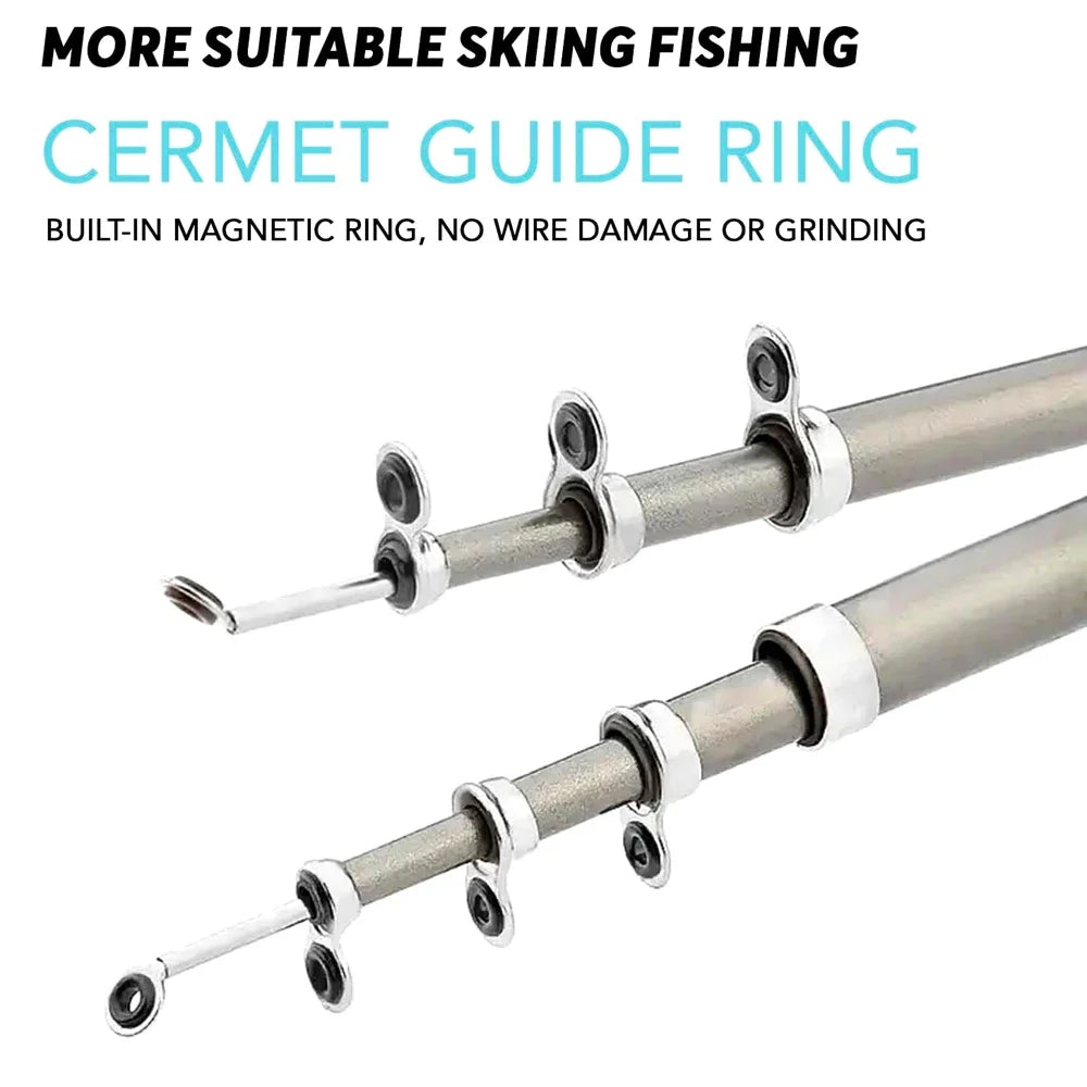 Pocket Ice Fishing Rod & Reel Combo set Pen Shape Telescopic Portable Complete Kit for River Lake Winter Fishing Outdoors