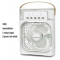 3-in-1 Tower Air Cooler Fan with Humidifier & 7-Color LED Night Light – USB Powered, 600ml, Ultra Quiet