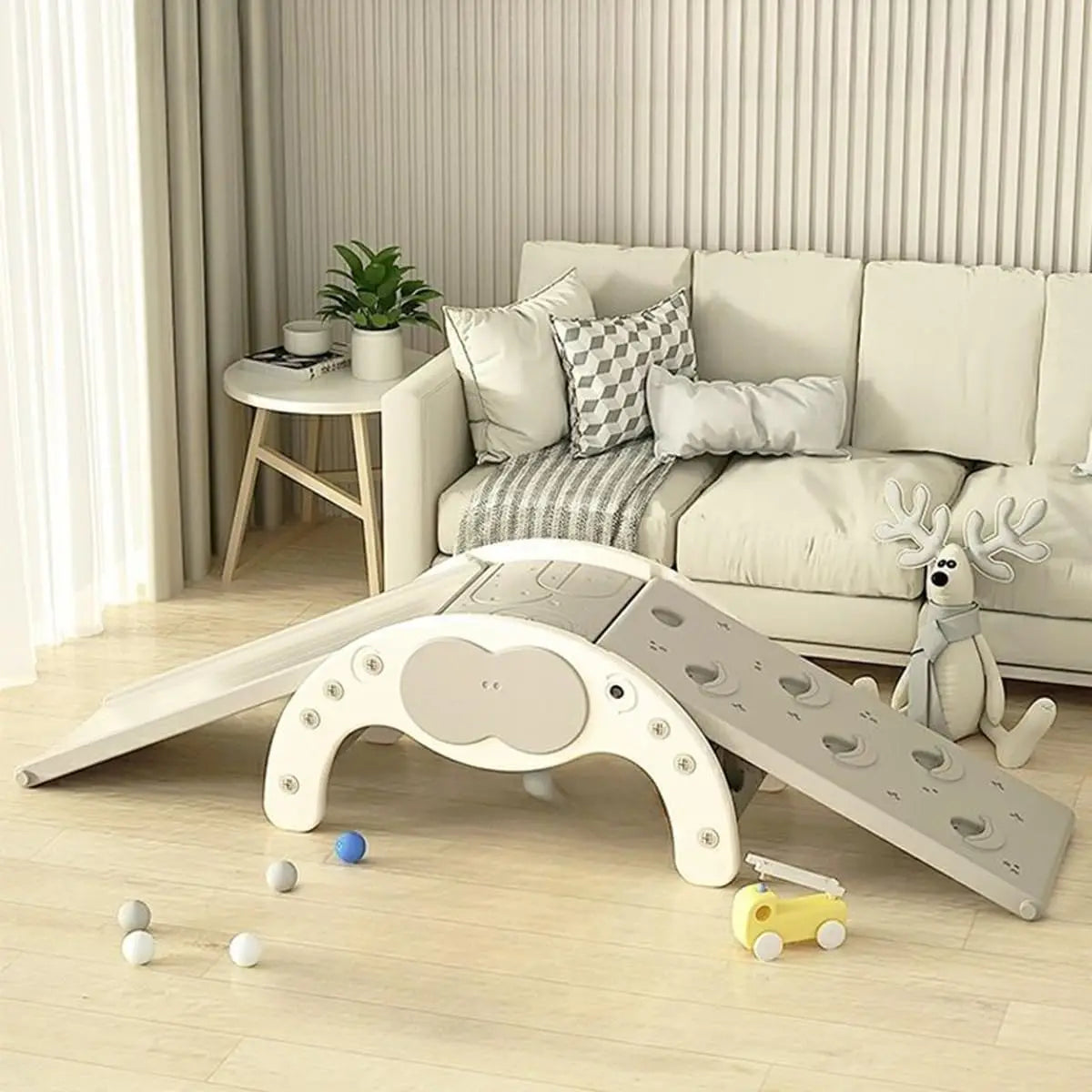 Toddler Indoor Climb Set Baby Slide Kids Rock Climbing Children Balance Board & Cradle Toys Boy Girl Playground Jungle Gym