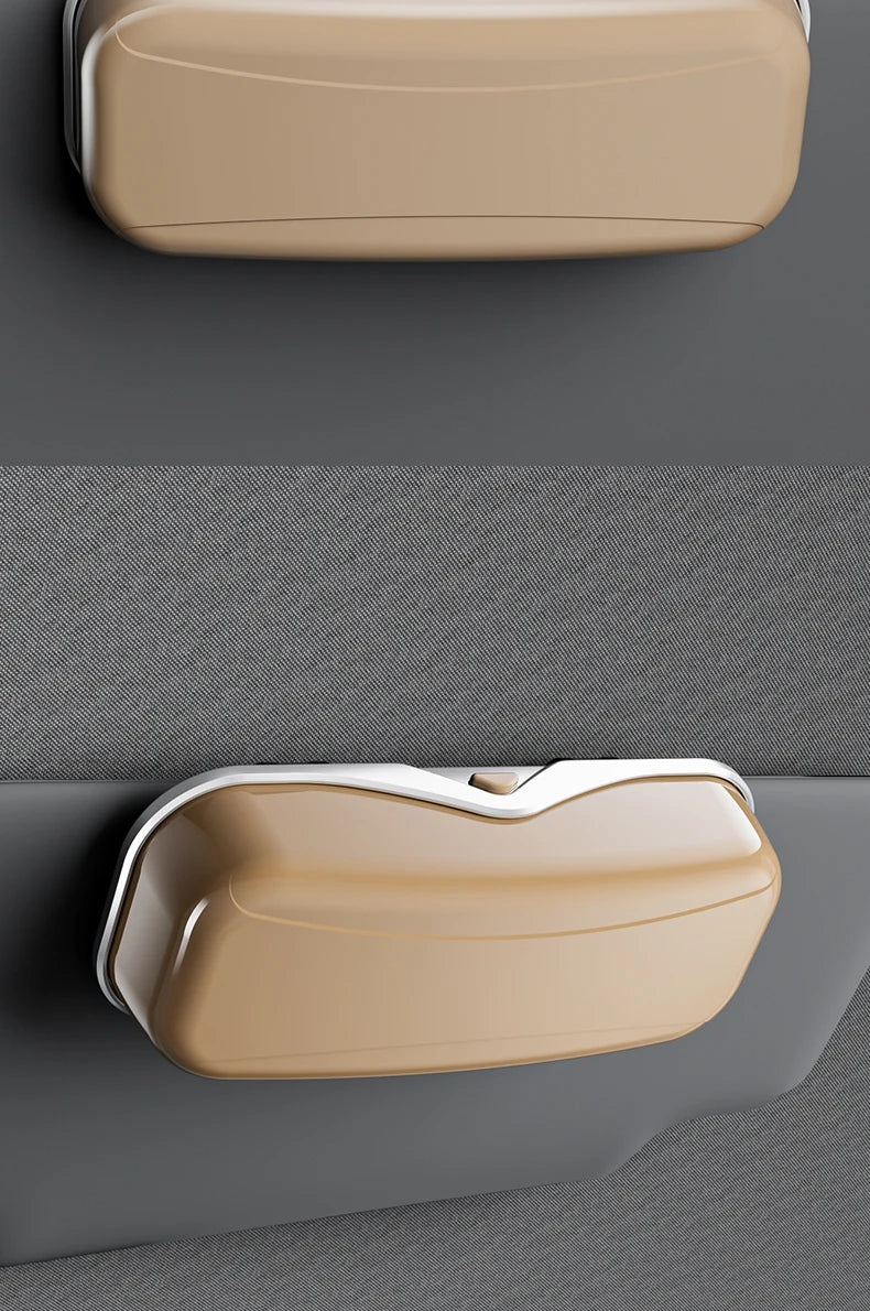 Multifunction Car Glasses Box Portable Car Sunglasses Holder Car Driving Glasses Holder Eyeglass Case Sun Visor Glasses Storage